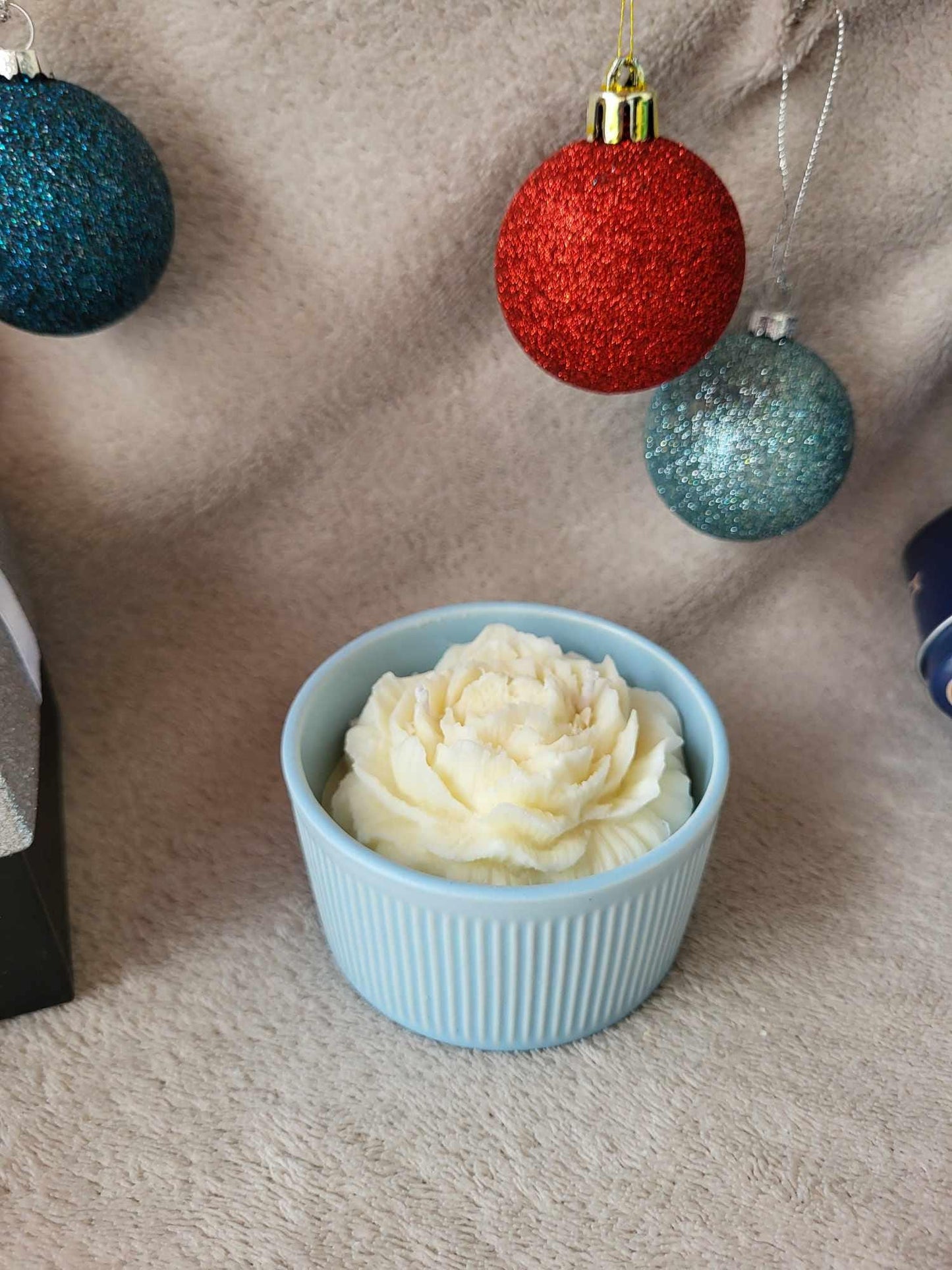 Handmade Floral Soy Candle: Wooden Wick, Vegan Home Decor