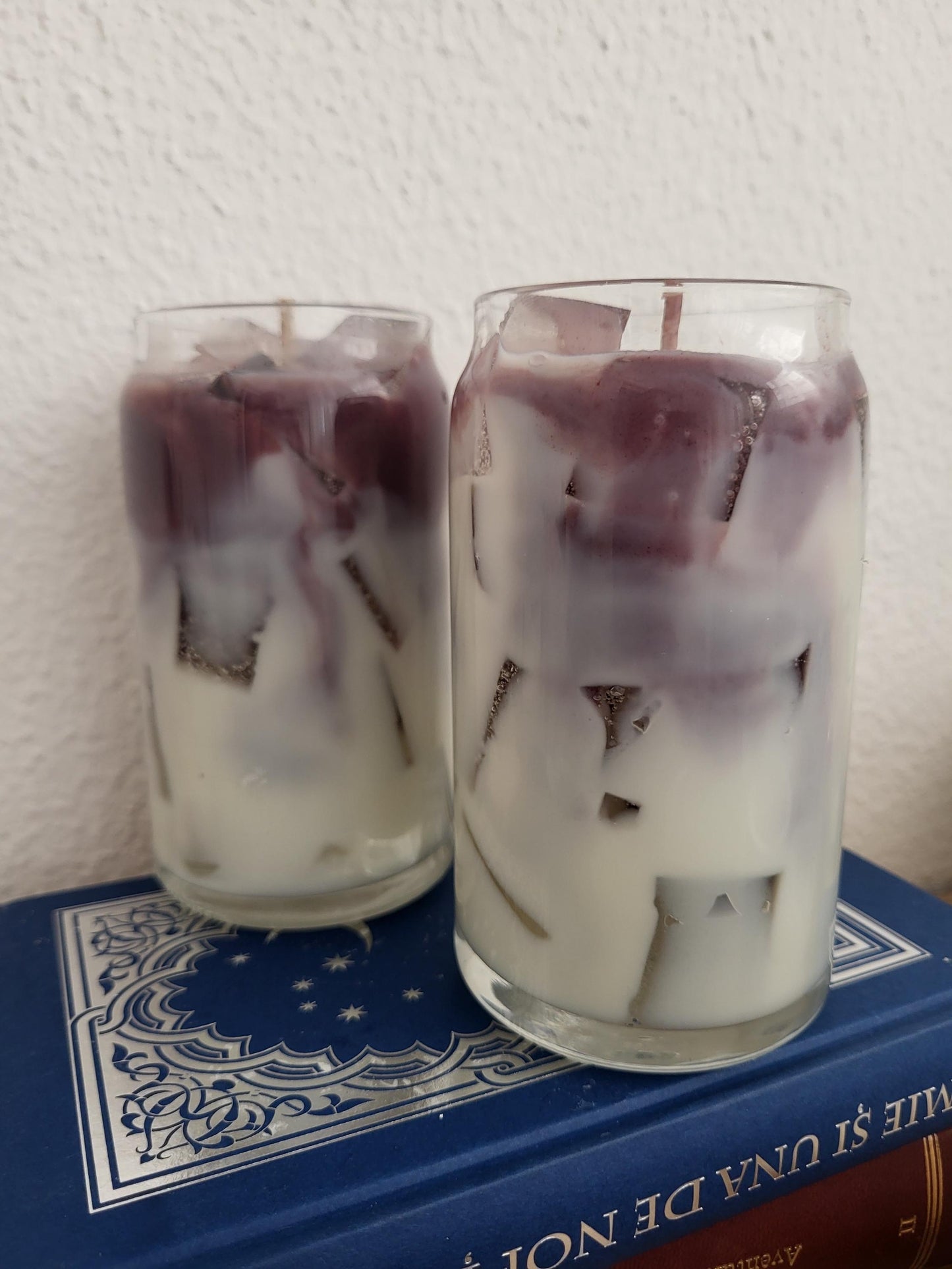 Bougie au café glacé : parfum vanille latte, bougie en cire de soja végétalienne