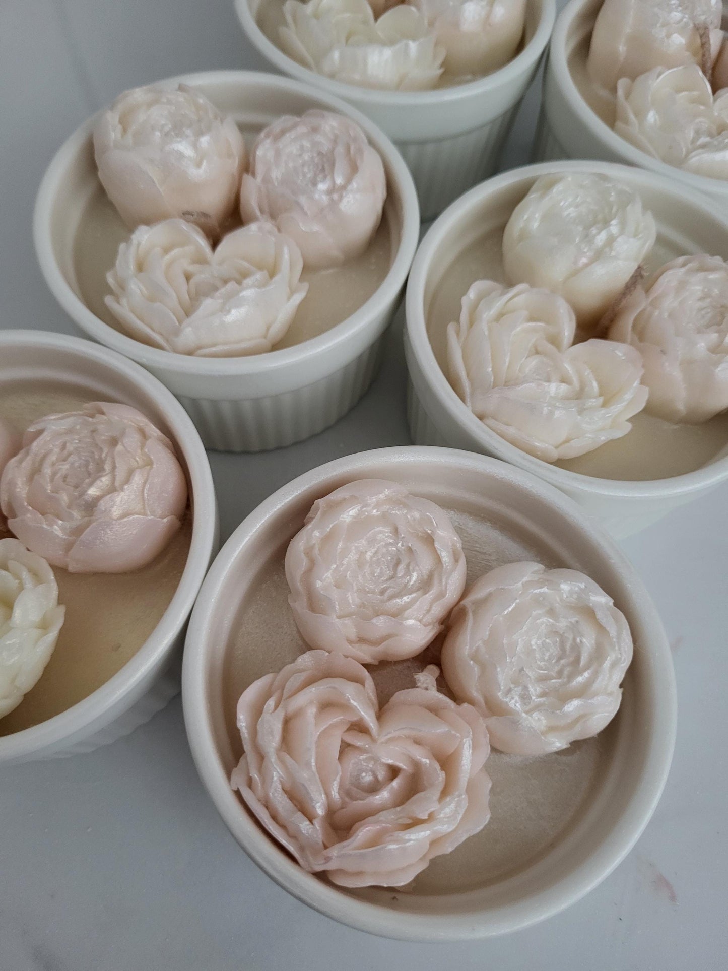 Handmade Floral Soy Candle: Wooden Wick, Vegan Home Decor