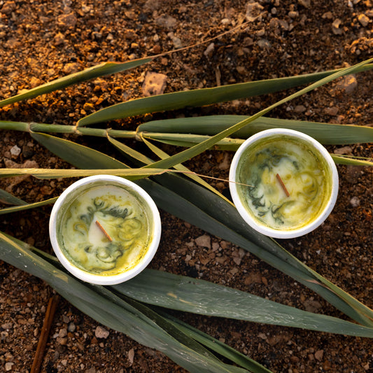 Herbal Soy Candle with Wooden Wick: Forest & Earth Scent