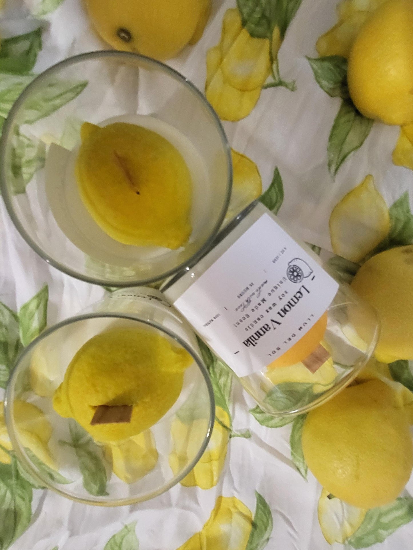 Lemon Vanilla Soy Candle | Handmade Citrus Candle with Wooden Wick | Fresh Kitchen Scent | Natural Soy Wax | Gift for Her | Summer Candle
