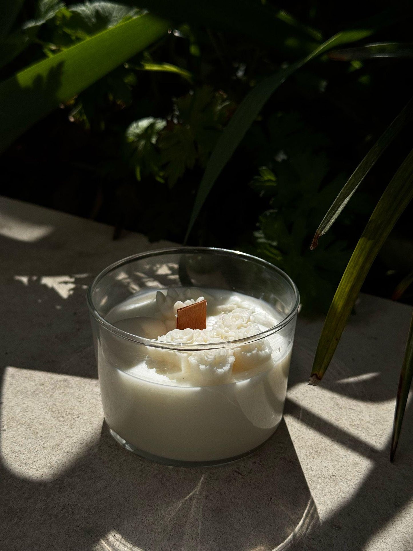 Butterfly Flower Candle: Hand-Poured Soy Wax with Wooden Wick