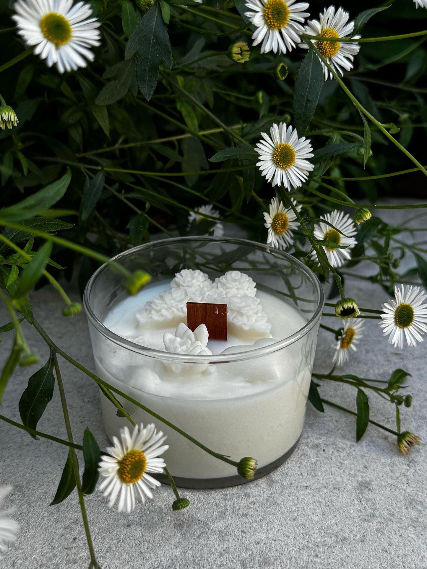 Butterfly Flower Candle: Hand-Poured Soy Wax with Wooden Wick