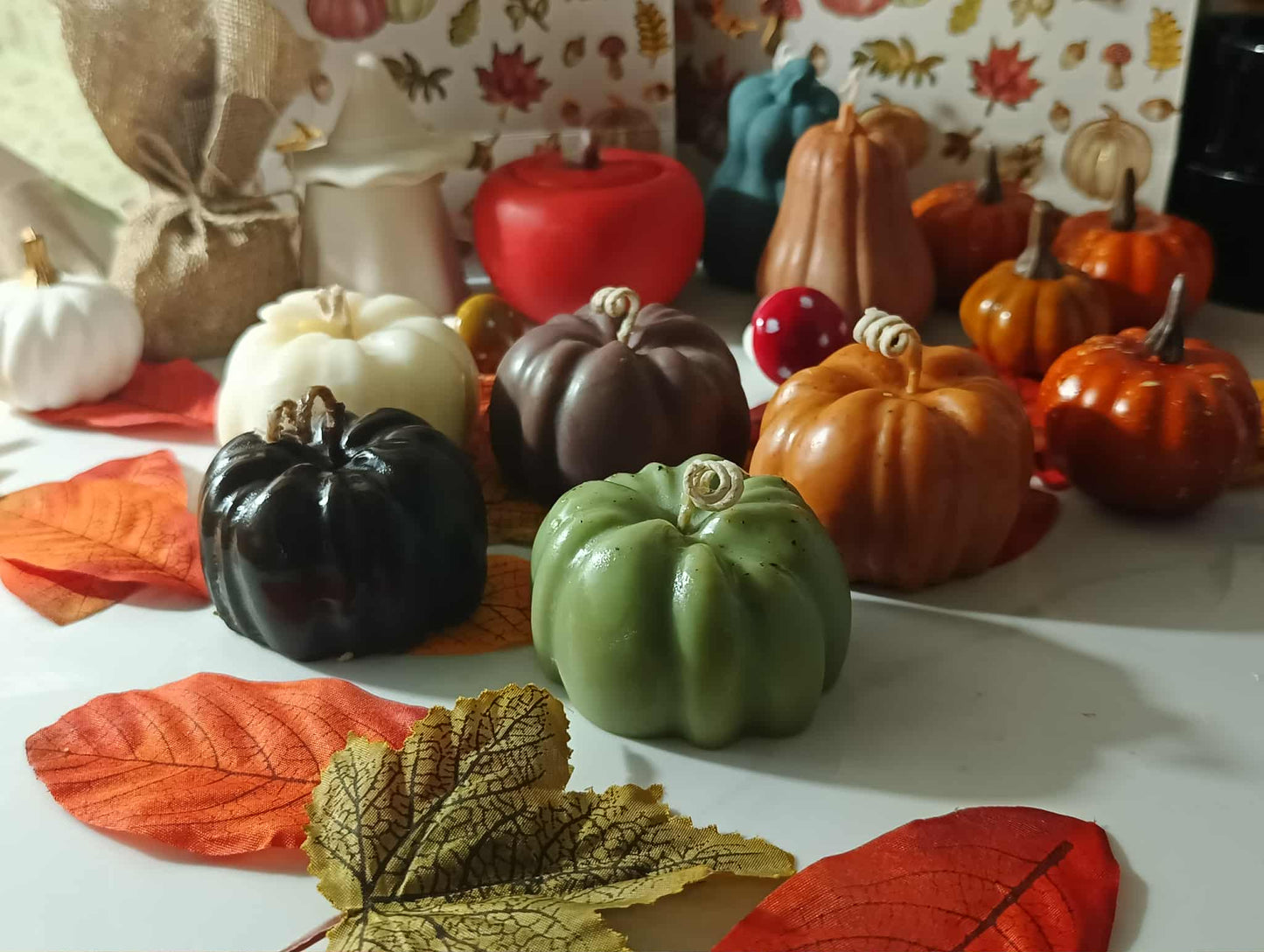 Pumpkin Candle Handmade Autumn Halloween– Hand-Poured Soy Wax