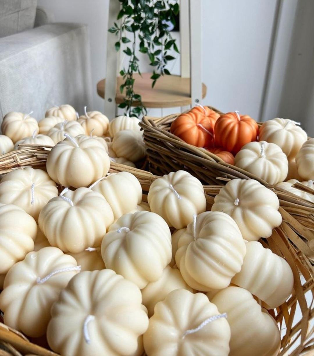 Pumpkin Candle Handmade Autumn Halloween– Hand-Poured Soy Wax