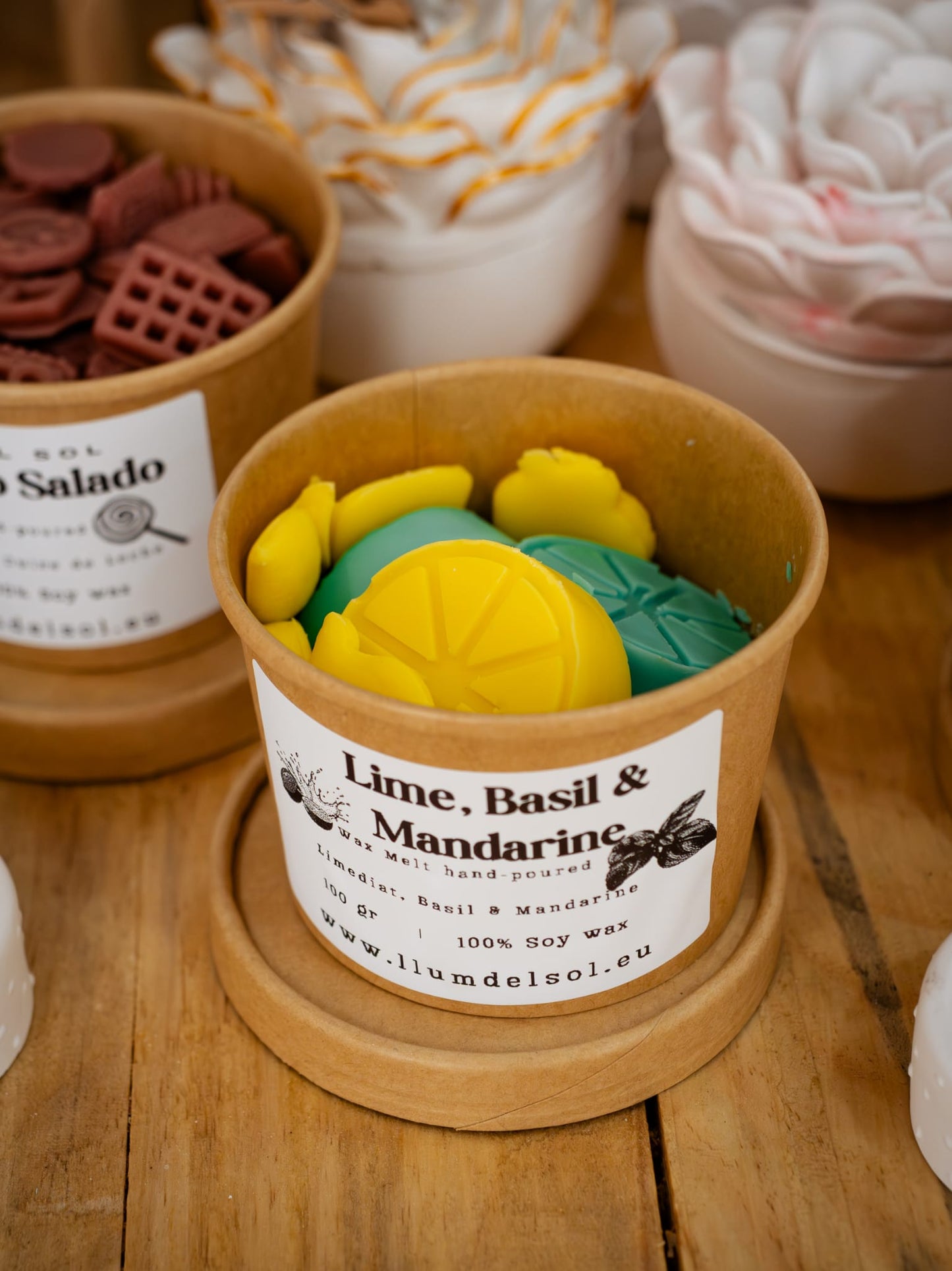 Wax Melts de Cera de Soja – Lime, Basil & Mandarine | Aroma Intenso para Quemador | LLUM DEL SOL