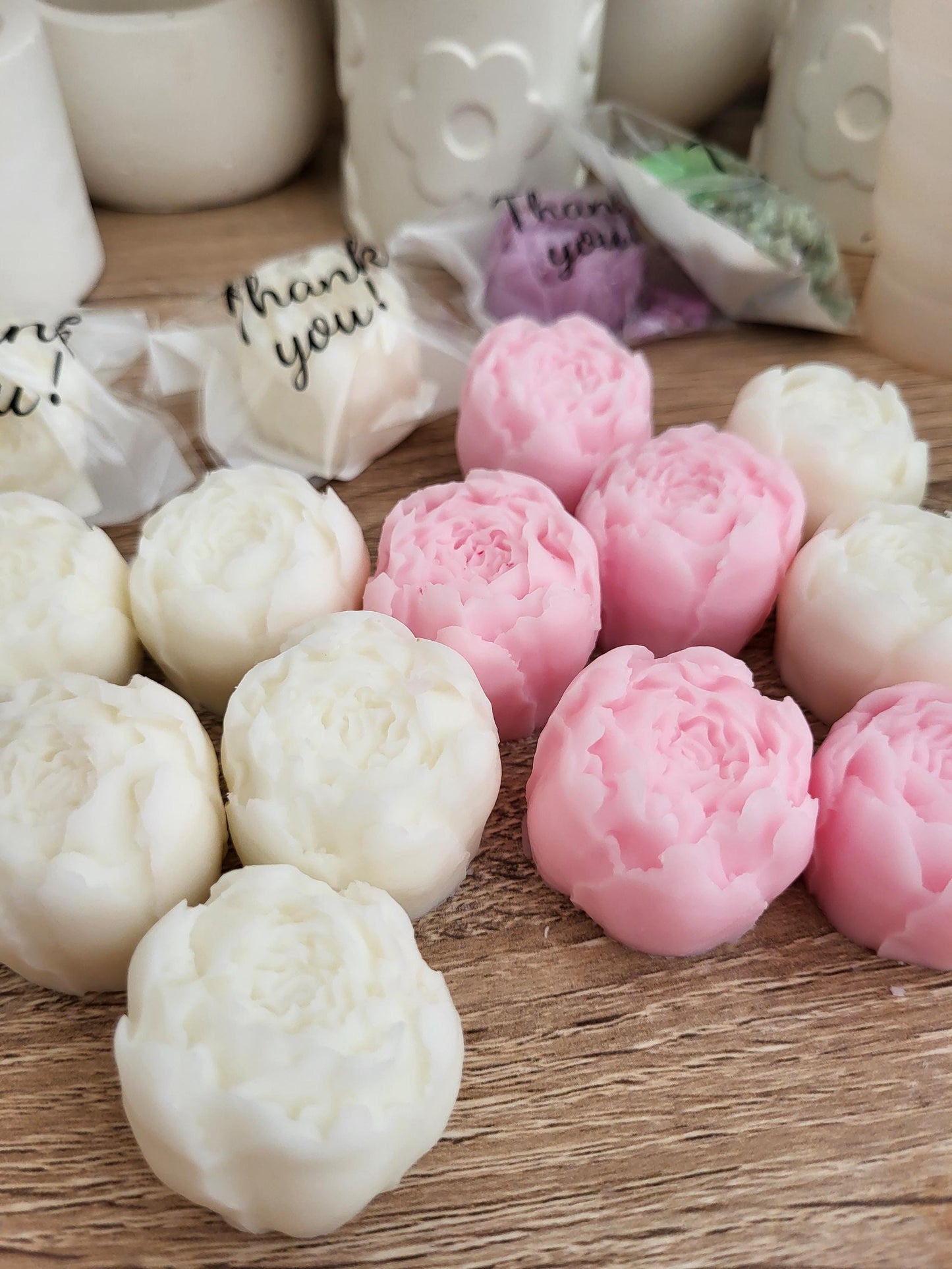 Pack 5 Flower Soy Wax Melt: Highly Scented Floral Wax, Handmade & Hand-poured