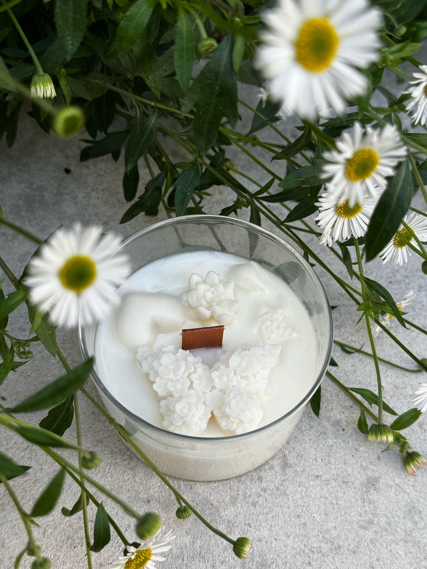 Butterfly Flower Candle: Hand-Poured Soy Wax with Wooden Wick