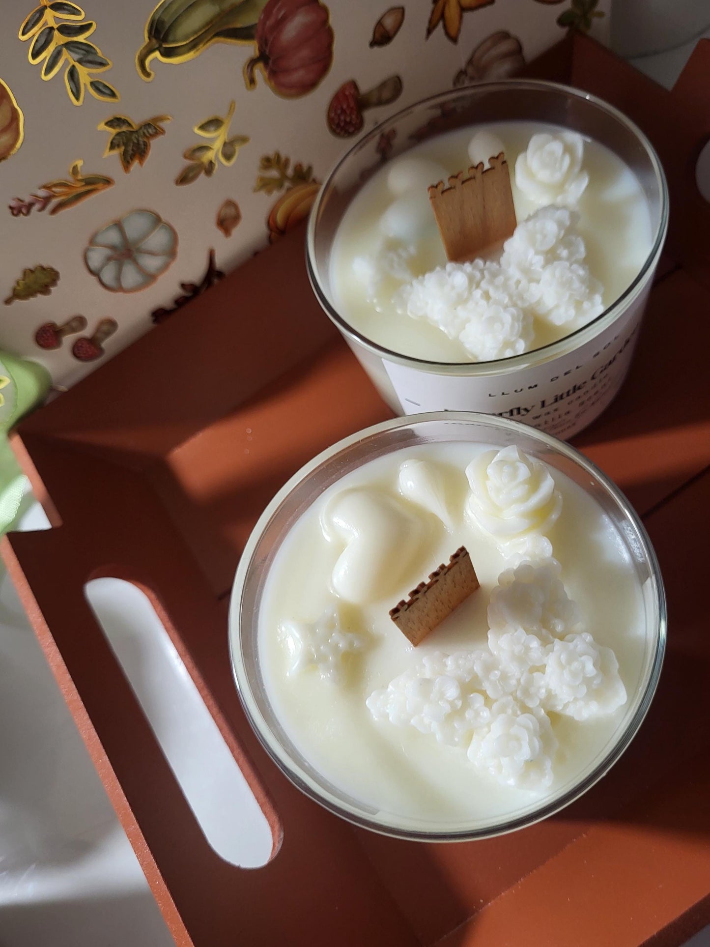 Butterfly Flower Candle: Hand-Poured Soy Wax with Wooden Wick