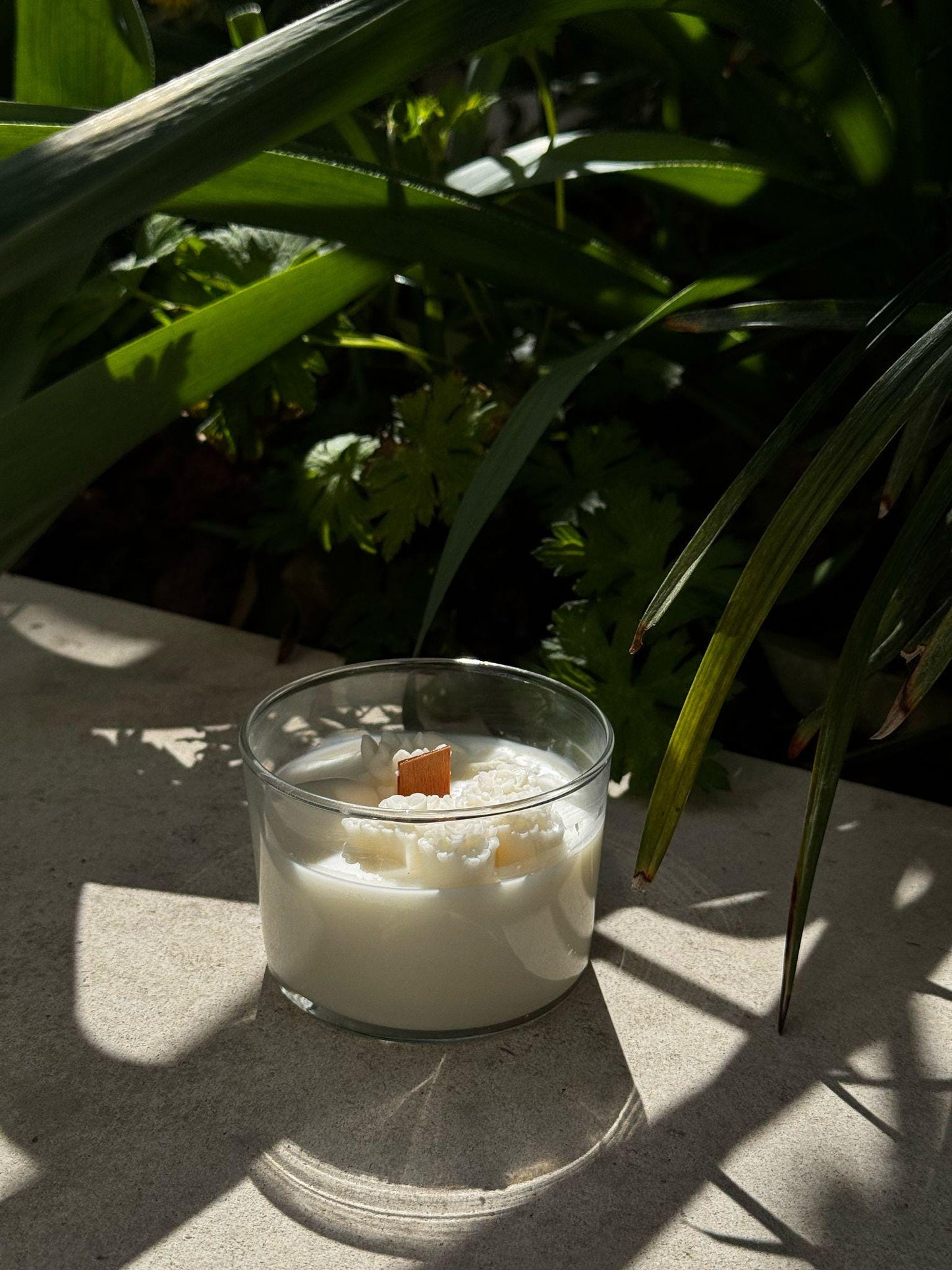 Butterfly Flower Candle: Hand-Poured Soy Wax with Wooden Wick