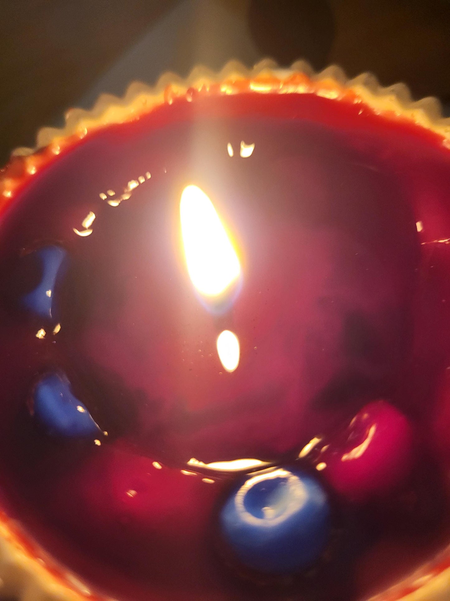 Pear & Freesia Scented Candle: Handmade Cement Pot, Soy Wax with Berries