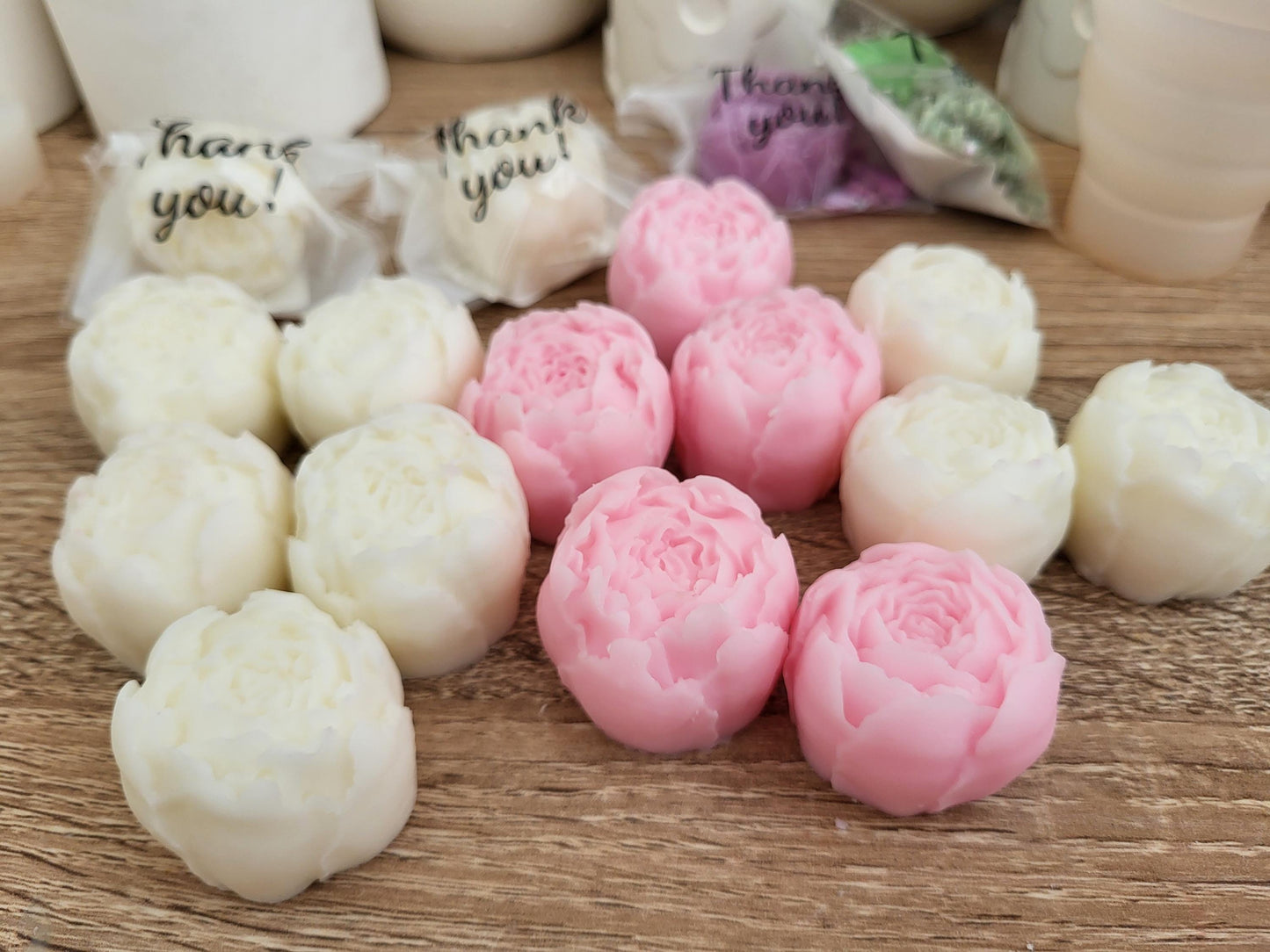 Pack 5 Flower Soy Wax Melt: Highly Scented Floral Wax, Handmade & Hand-poured