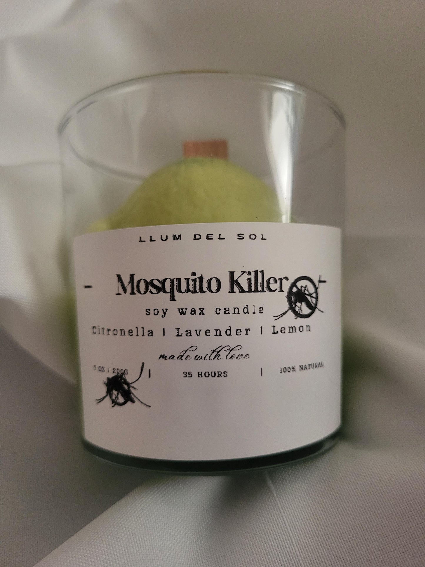 Mosquito Repellent Soy Candle: Citronella, Lavender & Lemon - Outdoor Scented Candle