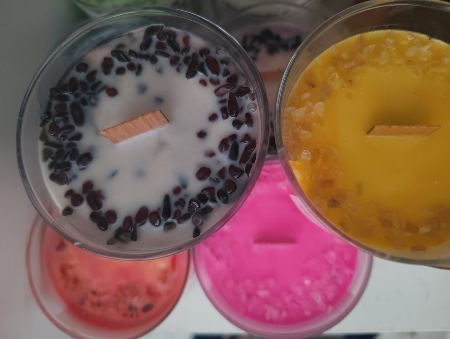 Zodiac Crystal Soy Candle Collection – Handmade with Natural Stones