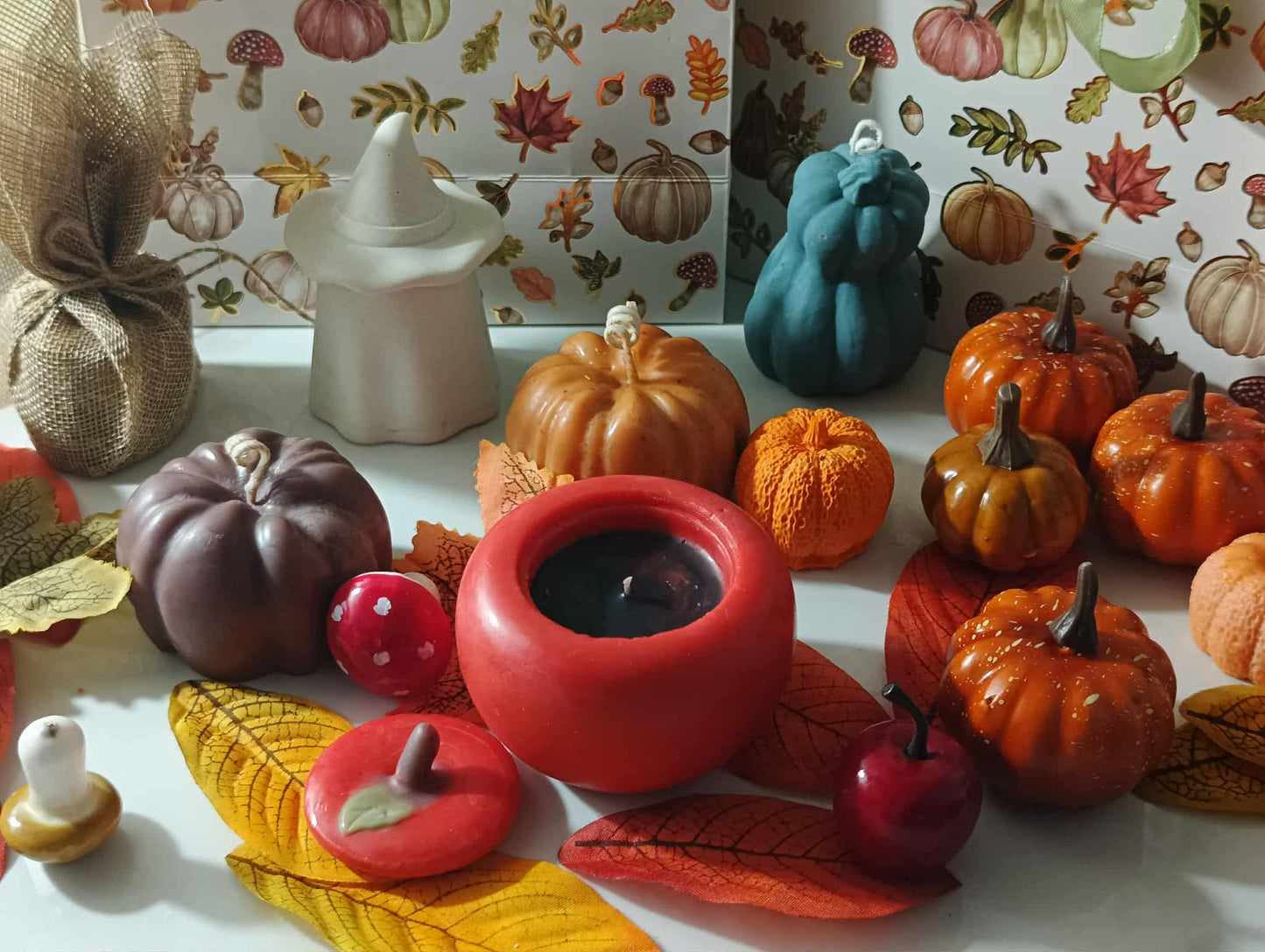 Handmade Poisoned Apple Candle: Red Apple Scented Soy Wax - Fall Decor