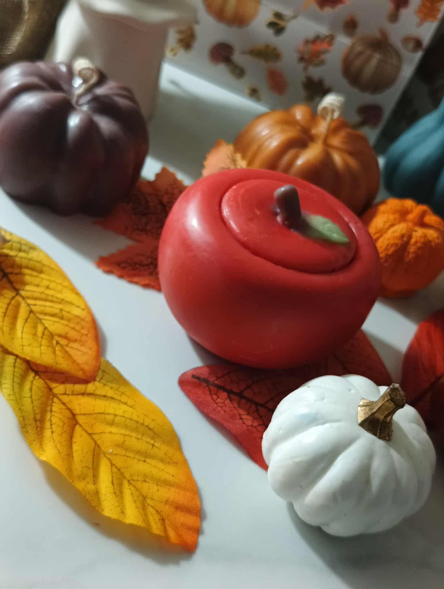 Handmade Poisoned Apple Candle: Red Apple Scented Soy Wax - Fall Decor