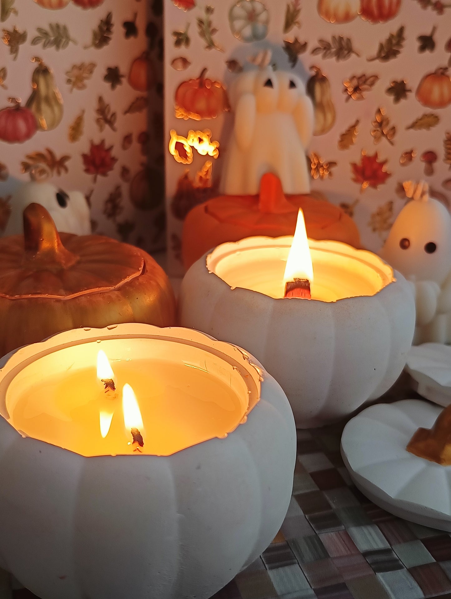 Pumpkin Pot Autumn Decoration – Handmade Fall Craft Pot, Candle Holder and Jewelry Dish, Cozy Pumpkin Decor for Home & Halloween
