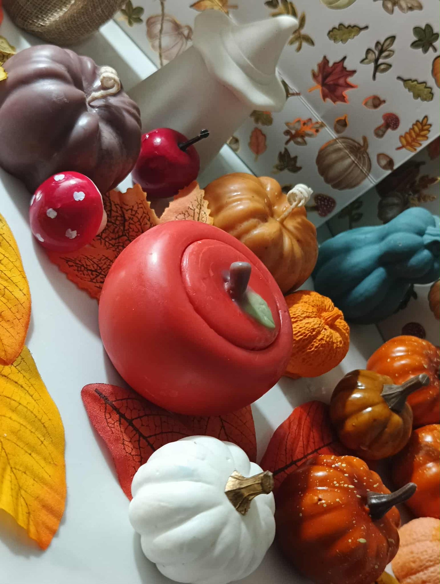 Handmade Poisoned Apple Candle: Red Apple Scented Soy Wax - Fall Decor