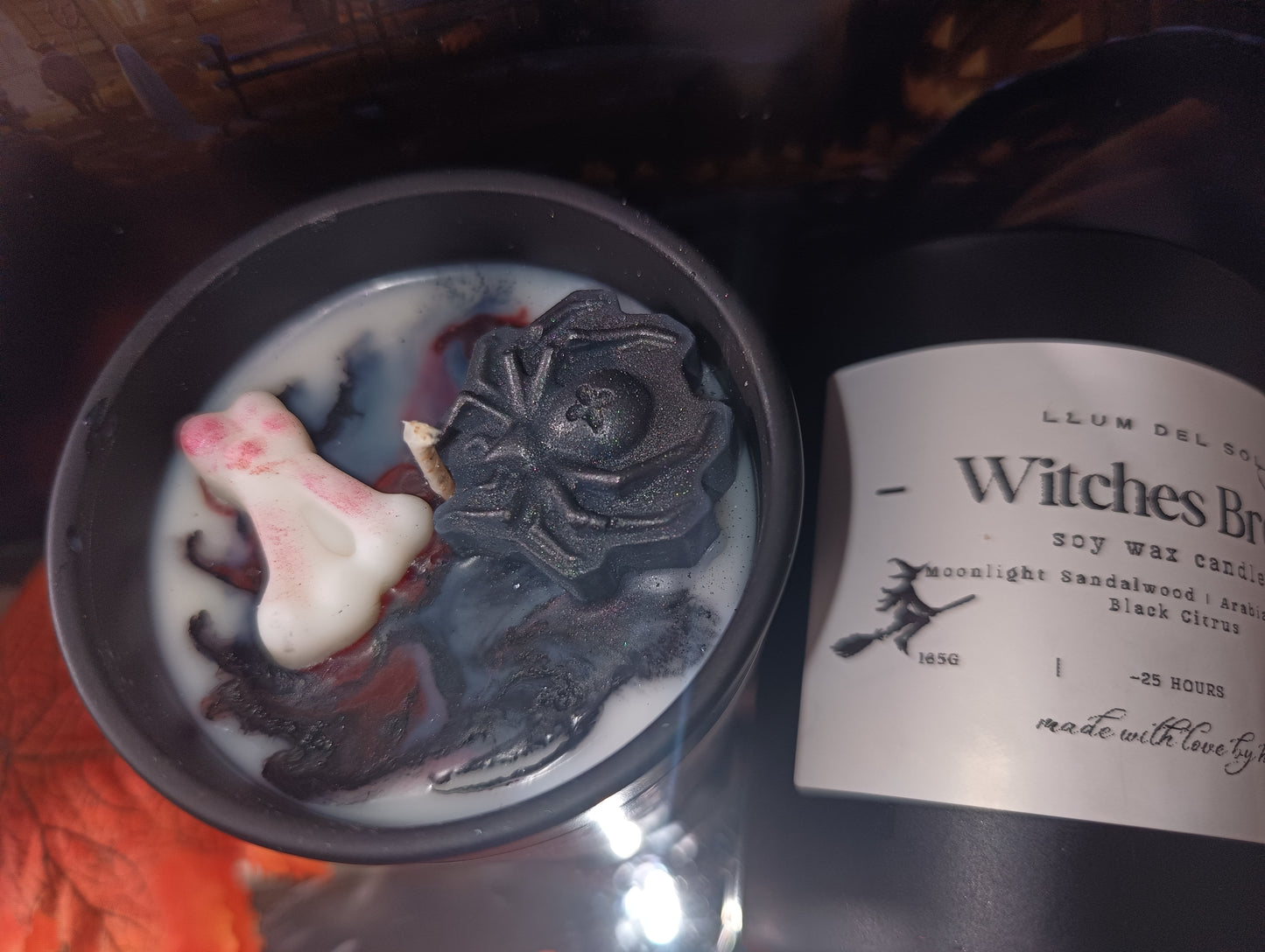 Witches Brew Black Halloween Candle – Halloween Candle | Spooky Soy Wax Candle with Sandalwood, Spices & Citrus | Witchy Home Décor | Handmade in Spain