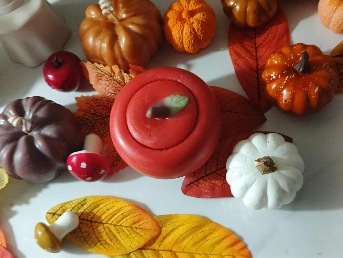 Handmade Poisoned Apple Candle: Red Apple Scented Soy Wax - Fall Decor