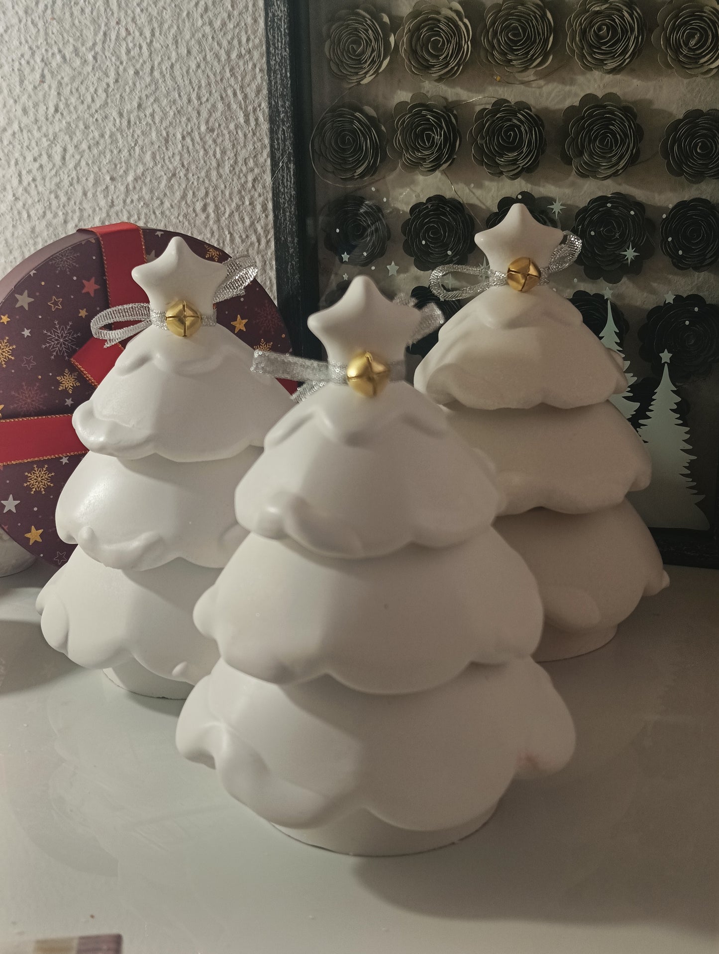 Ceramic Christmas Tree Candle – Handmade Holiday Candle Decor