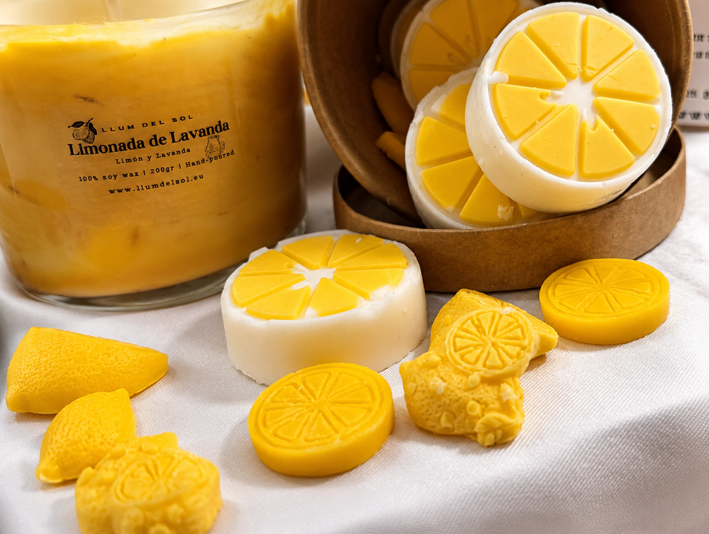 Wax Melts de Cera de Soja – Limonada de Lavanda | Aroma Intenso de Verano Mediterráneo | LLUM DEL SOL