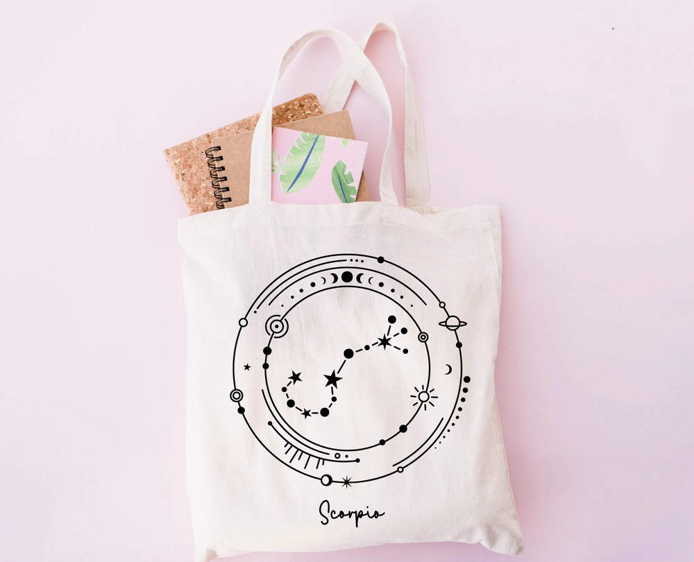 Bolsa Tote Zodiacal Personalizada | Tote Bag Signo del Zodiaco | Regalo Astrológico