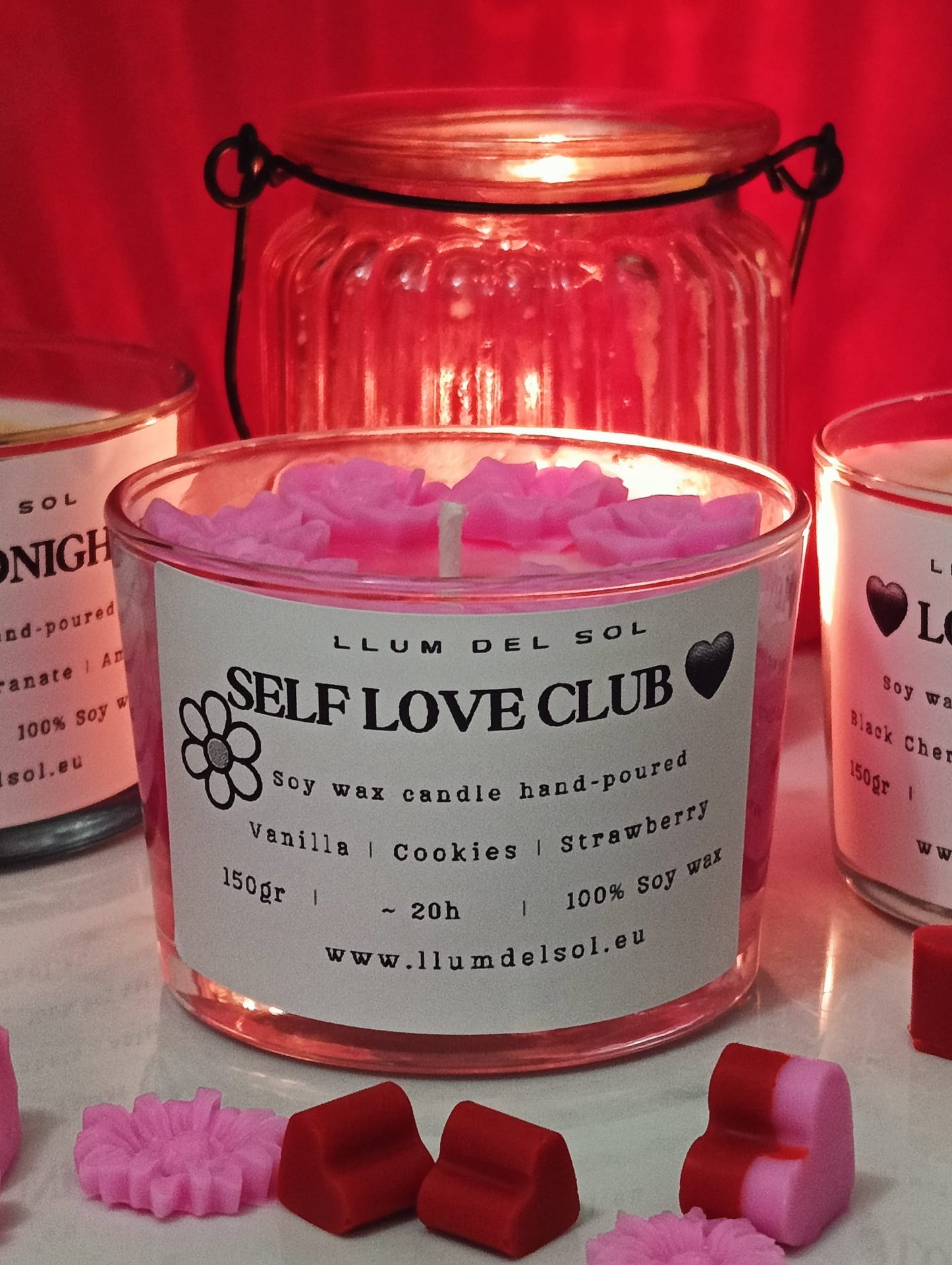 Self Love Club – Vela de Soja para el Autocuidado | Vainilla, Cookies y Fresa