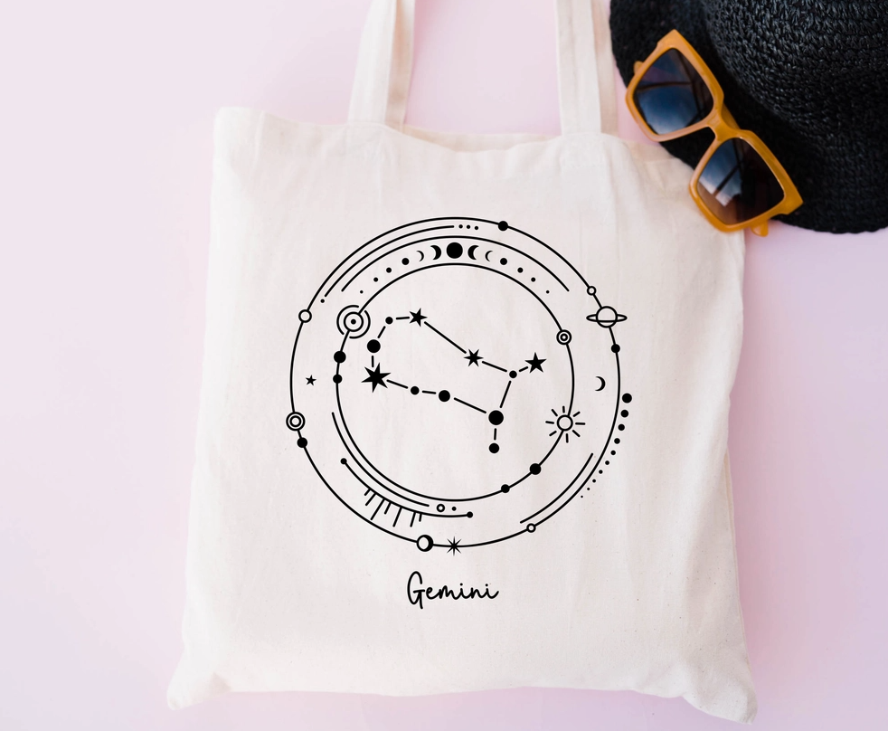 Bolsa Tote Zodiacal Personalizada | Tote Bag Signo del Zodiaco | Regalo Astrológico
