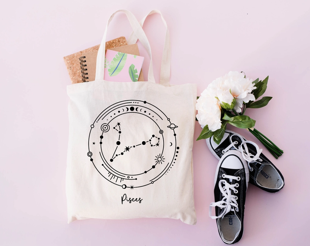 Bolsa Tote Zodiacal Personalizada | Tote Bag Signo del Zodiaco | Regalo Astrológico