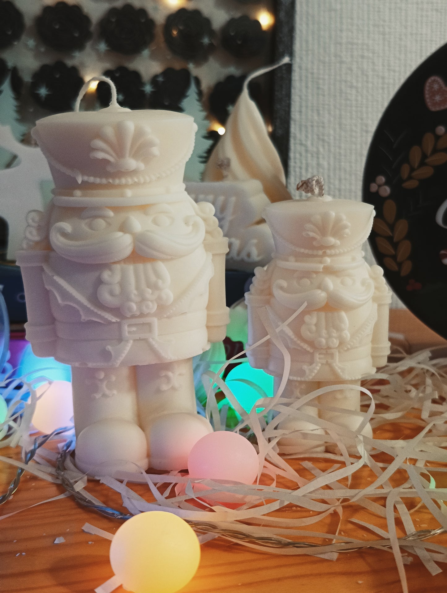 Nutcracker Candle – Handcrafted Soy Wax Decoration