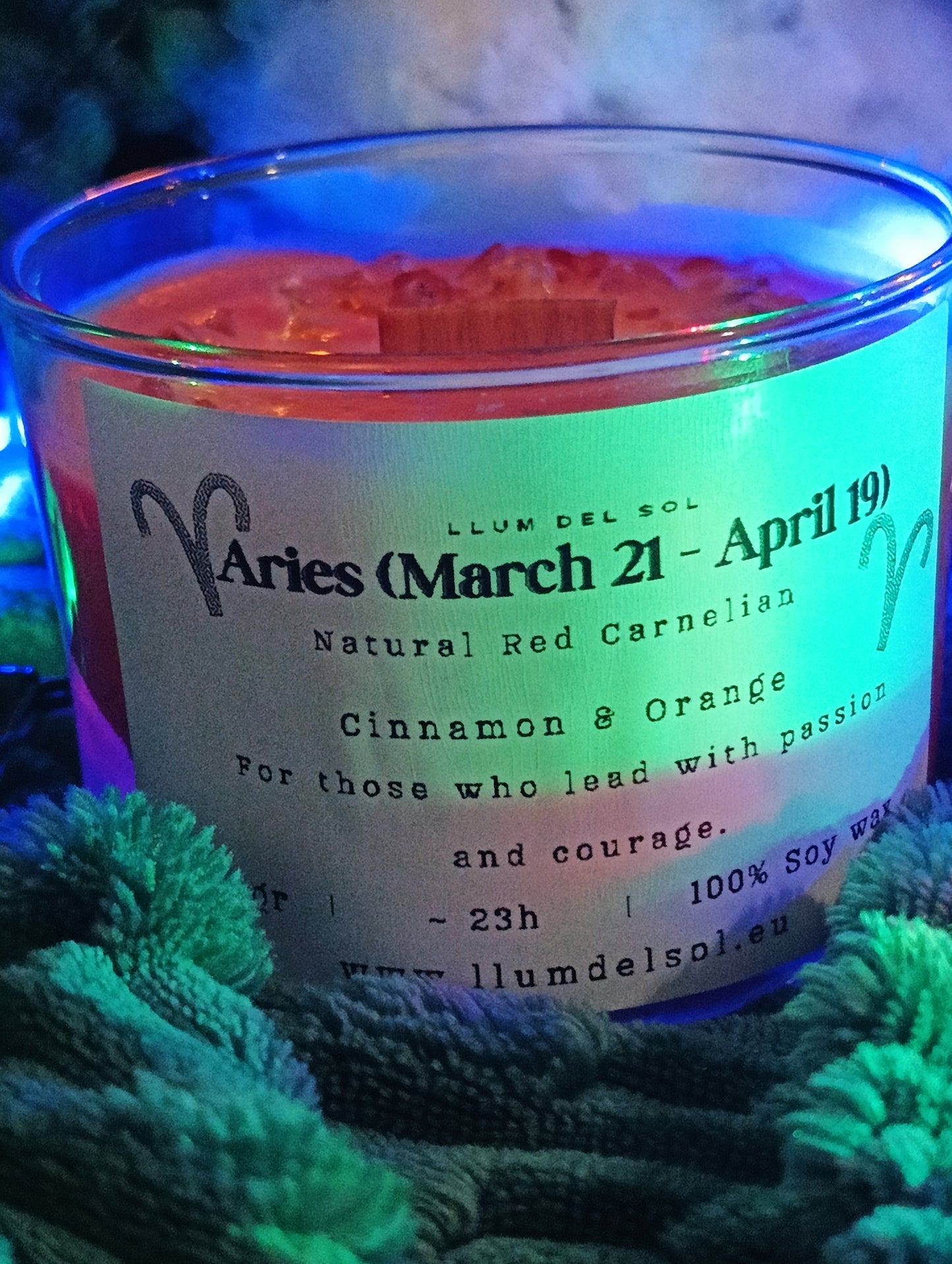 Zodiac Crystal Soy Candle Collection – Handmade with Natural Stones