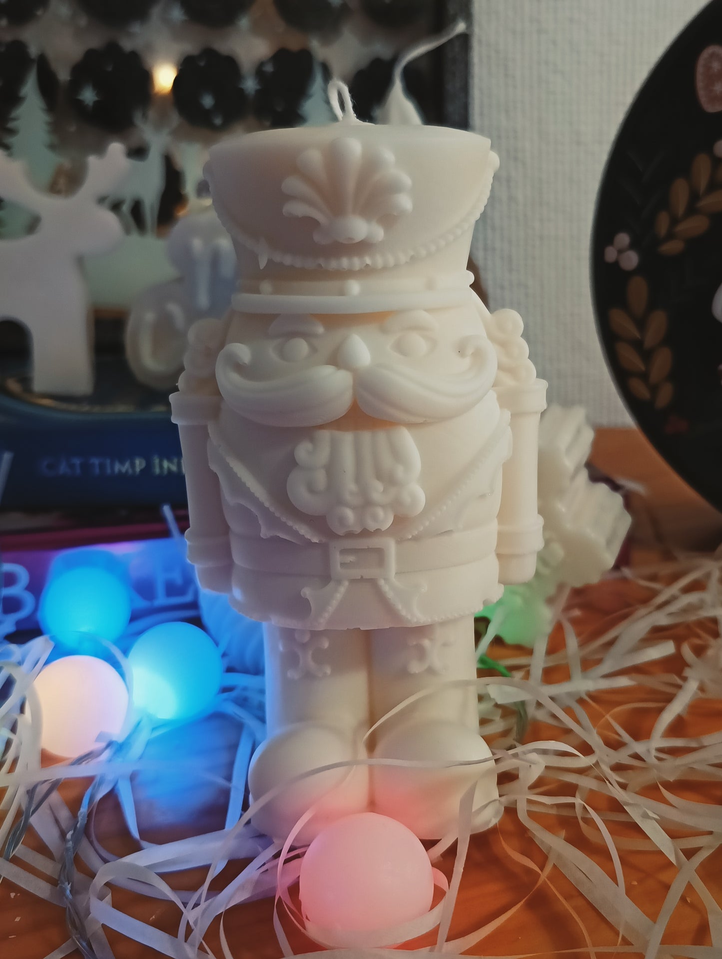 Nutcracker Candle – Handcrafted Soy Wax Decoration