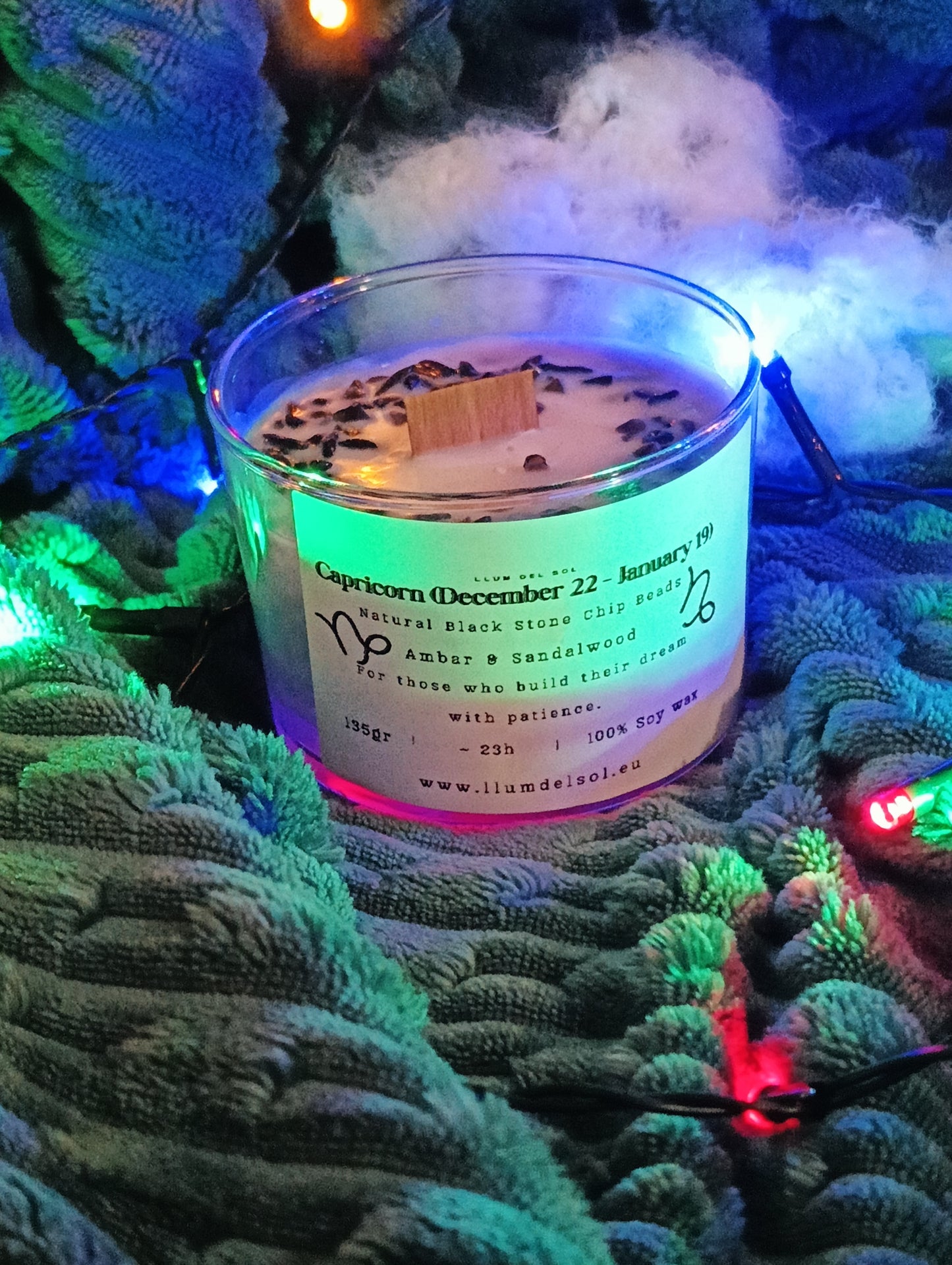 Zodiac Crystal Soy Candle Collection – Handmade with Natural Stones