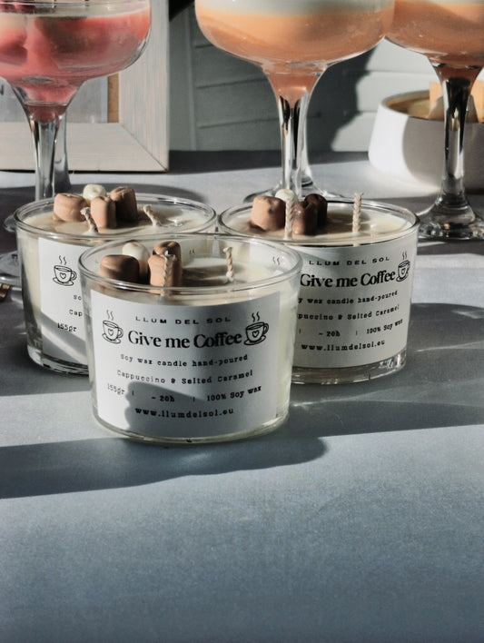 Soy Wax Candle with Cappuccino & Salted Caramel