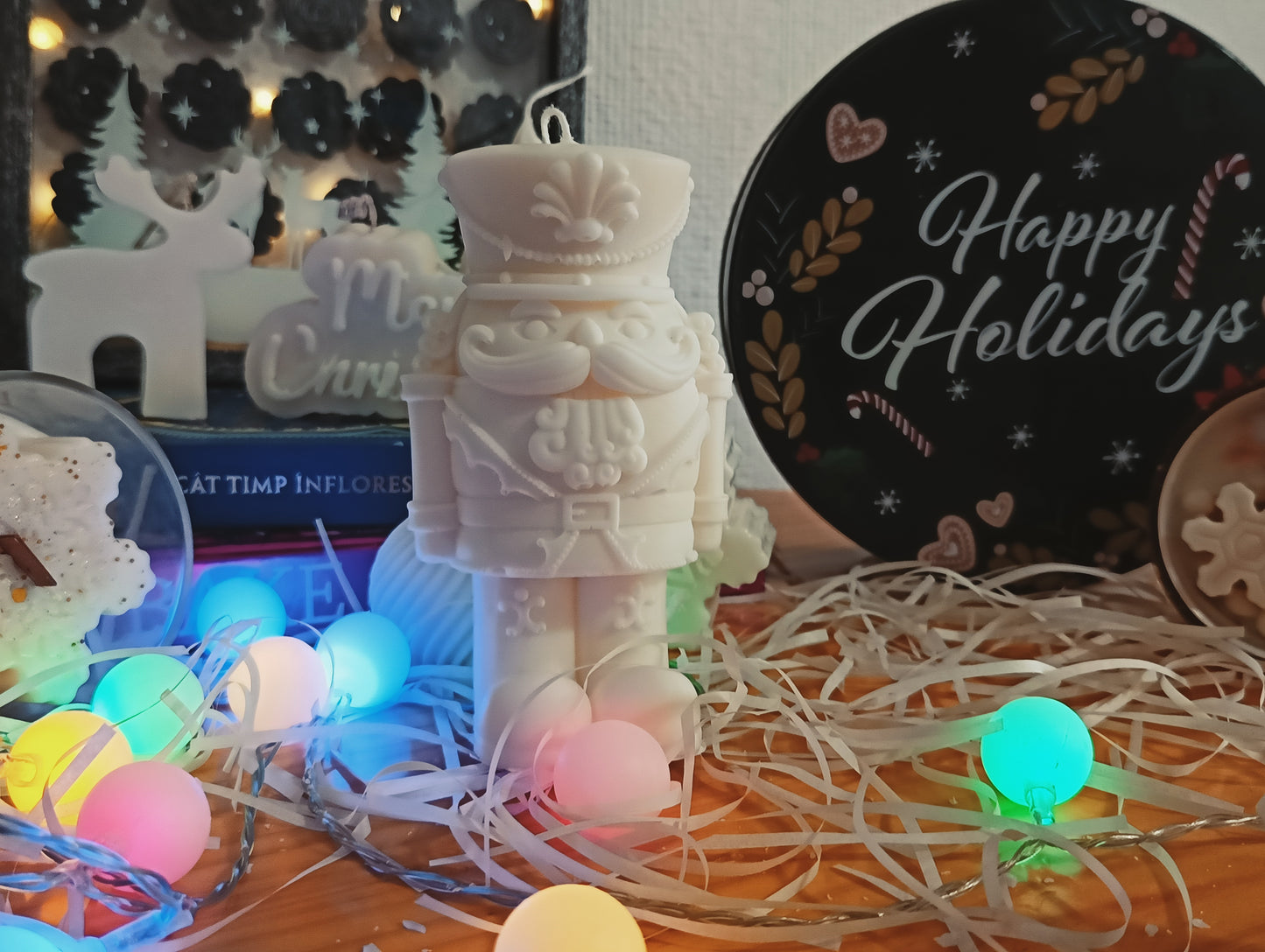 Nutcracker Candle – Handcrafted Soy Wax Decoration