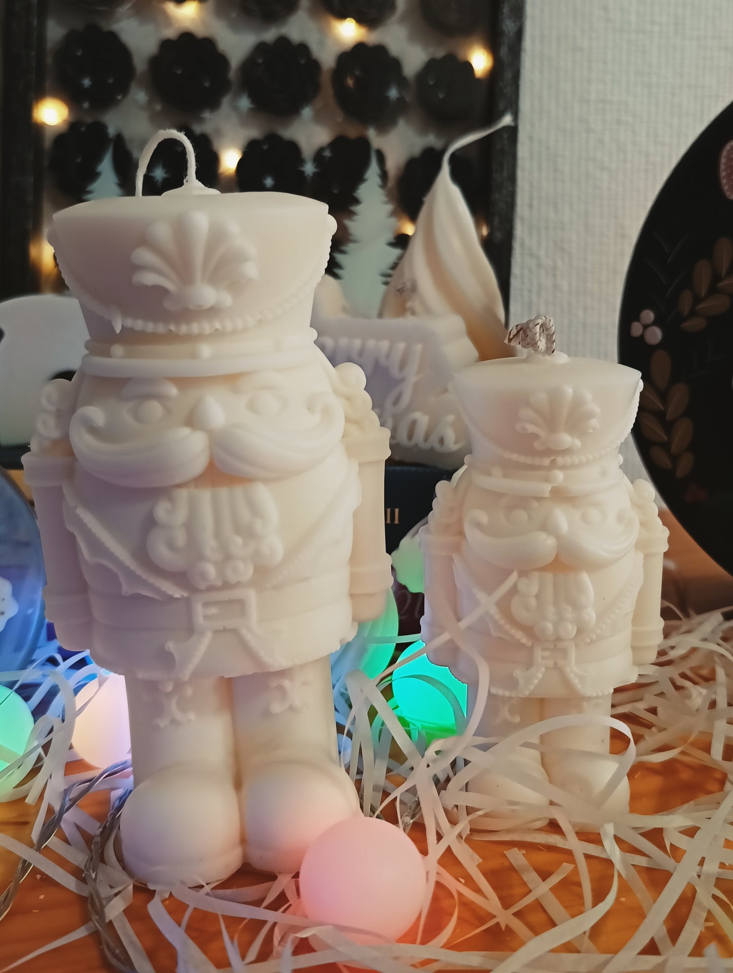 Nutcracker Candle – Handcrafted Soy Wax Decoration