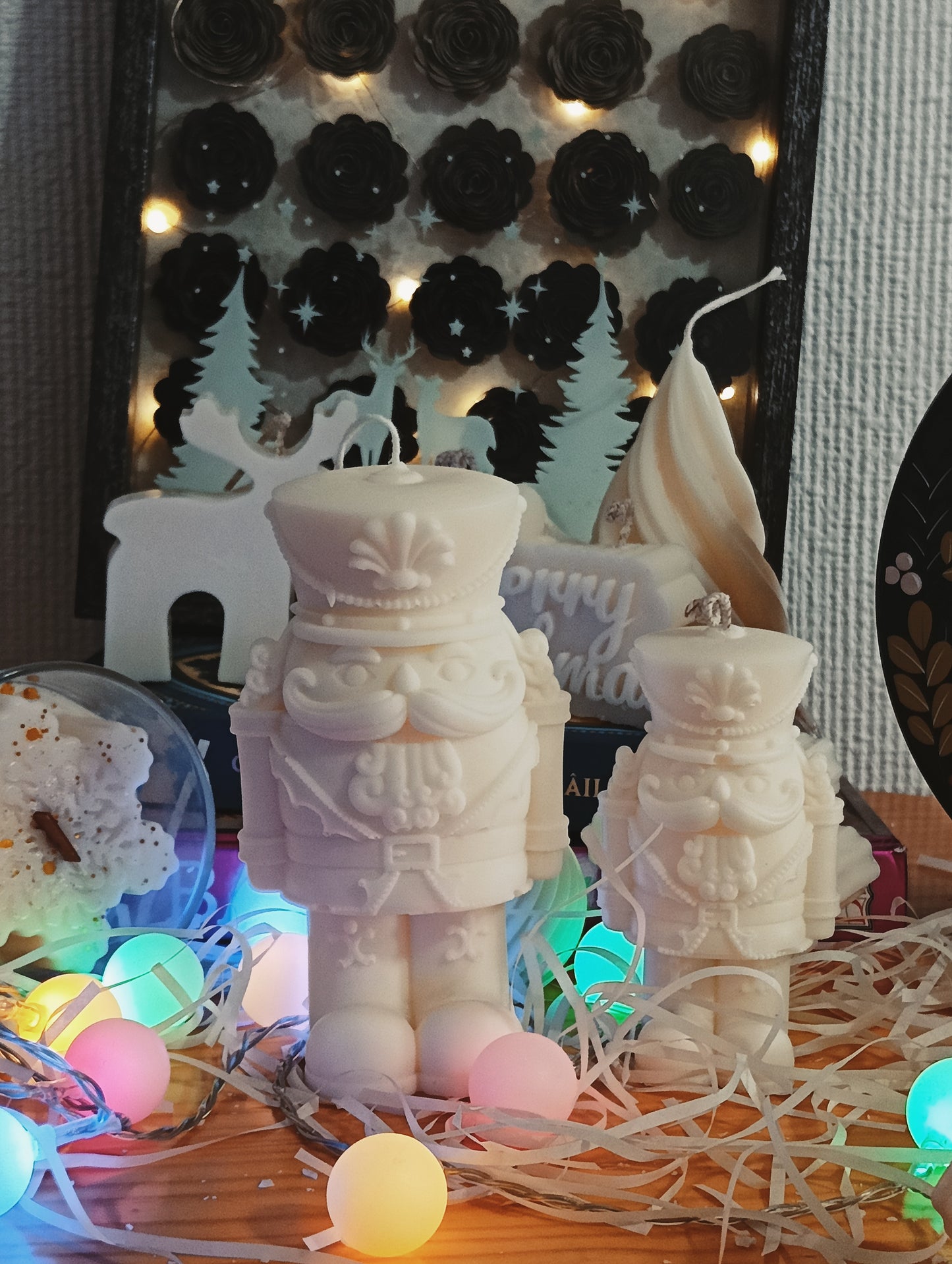 Nutcracker Candle – Handcrafted Soy Wax Decoration