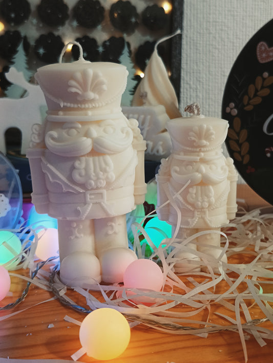 Nutcracker Candle – Handcrafted Soy Wax Decoration