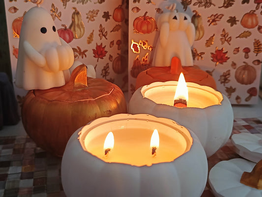 Pumpkin Pot Autumn Decoration – Handmade Fall Craft Pot, Candle Holder and Jewelry Dish, Cozy Pumpkin Decor for Home & Halloween