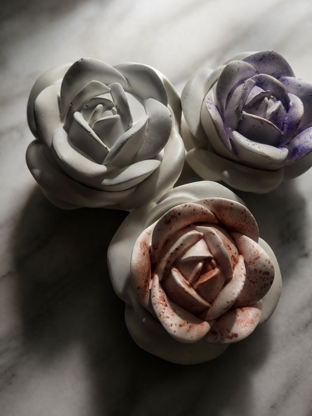 Handmade Rose Cement Candle | English Rose & Pink Petals | Romantic Floral Candle | Artisan Soy Wax Candle | Unique Gift | Rose for Mom