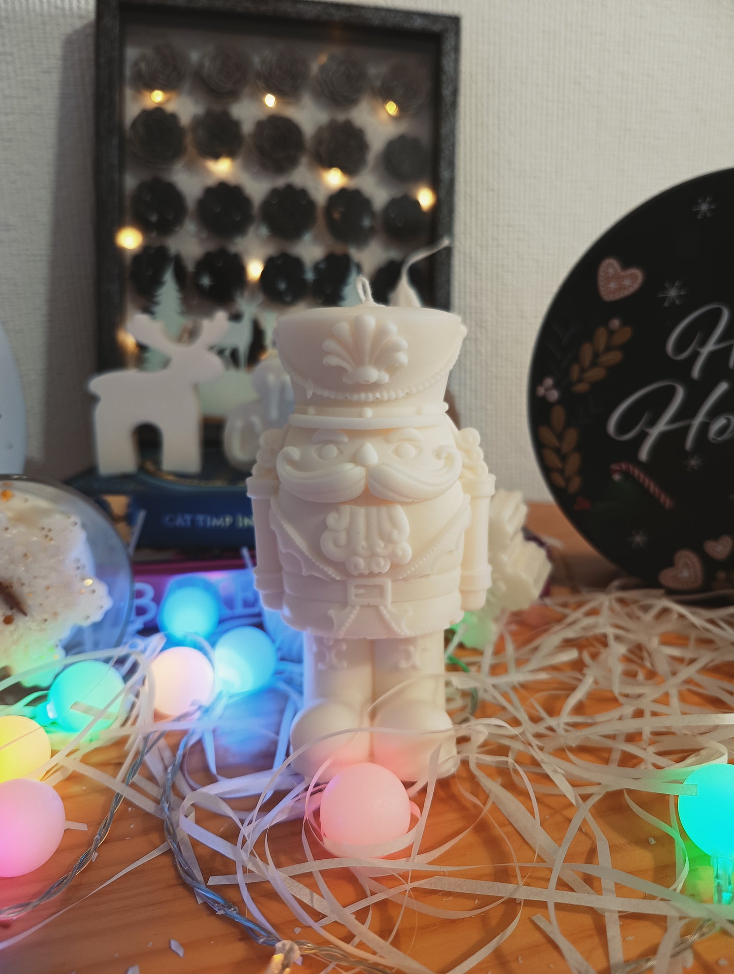 Nutcracker Candle – Handcrafted Soy Wax Decoration